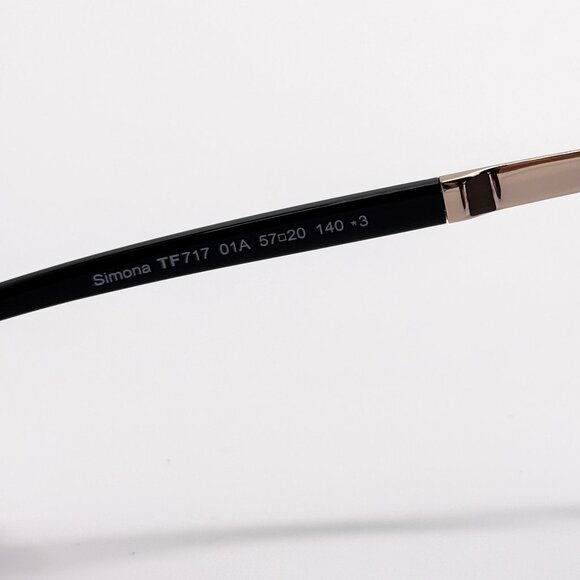 NEW TOM FORD SIMONA TF717 01A WOMEN CAT EYE SUNGLASSES FT0717/S SHINY BLACK main image 11